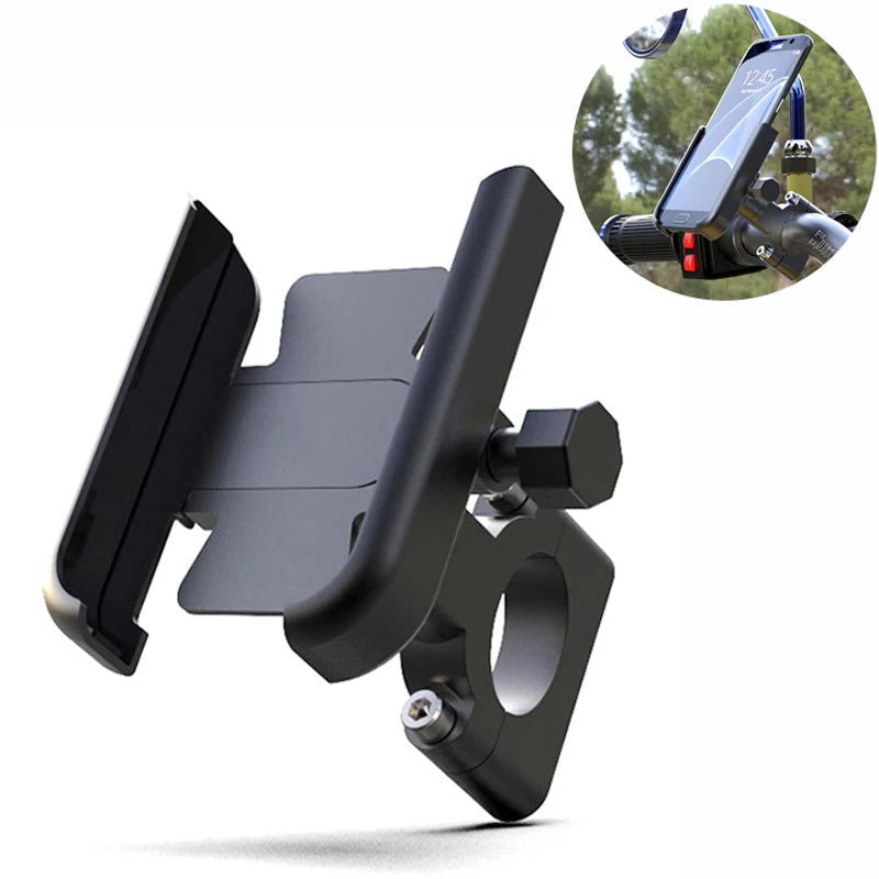 Aluminum Alloy Motorcycle Bike Bicycle Phone Holder for 4-7 inch Smartphone GPS 20-30mm Handlebar Mount Motorbike Accessories - Slobuy