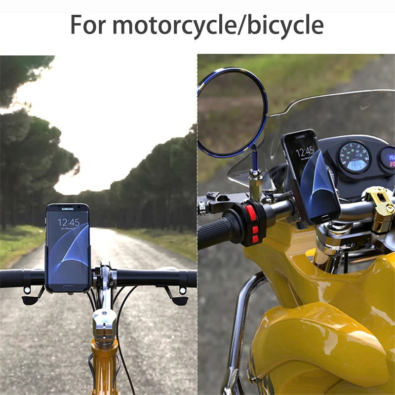 Aluminum Alloy Motorcycle Bike Bicycle Phone Holder for 4-7 inch Smartphone GPS 20-30mm Handlebar Mount Motorbike Accessories - Slobuy