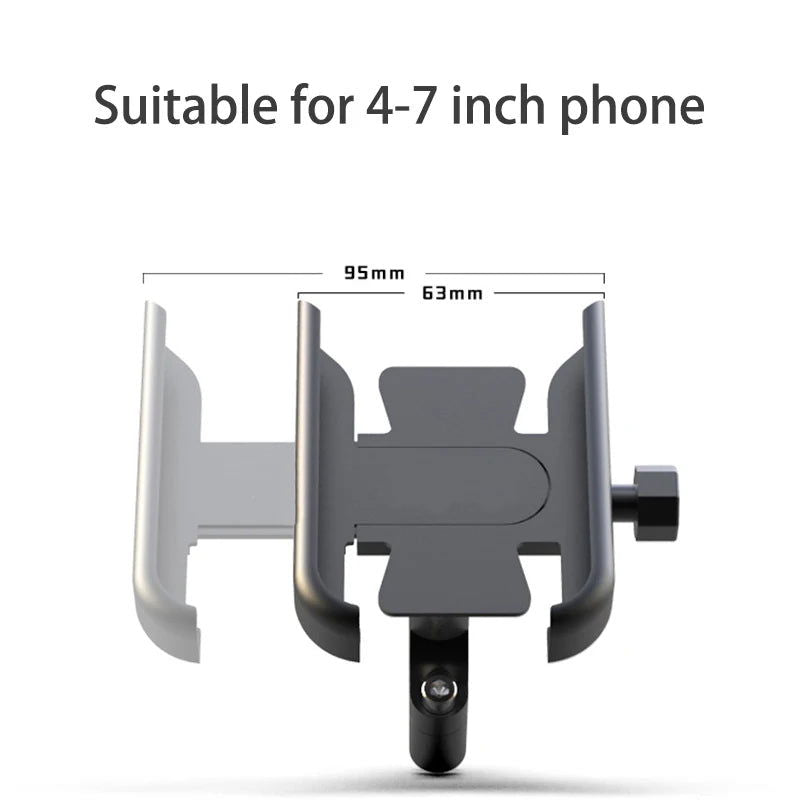 Aluminum Alloy Motorcycle Bike Bicycle Phone Holder for 4-7 inch Smartphone GPS 20-30mm Handlebar Mount Motorbike Accessories - Slobuy
