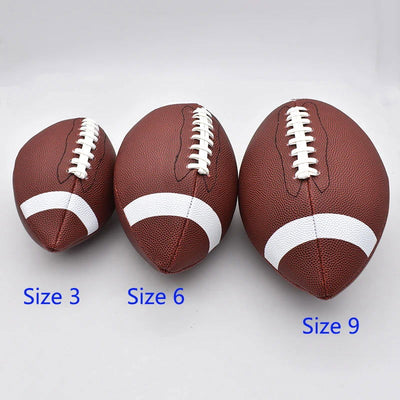 American football  soccer rugby association football footy ball Standard size 9 Sports football for men women children - Slobuy