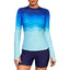 Anfilia Women Rashguard Long Sleeves Printed Crew Neck with Thumb Holes Surfing Shirt Skin-Friendly UPF 50+ Swimsuit - Slobuy