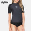 Anfilia Women Short Sleeve Rashguard Shirt Swimsuit Patchwork Swimwear Surfing Top Hiking Shirt Rash Guard UPF50+ - Slobuy