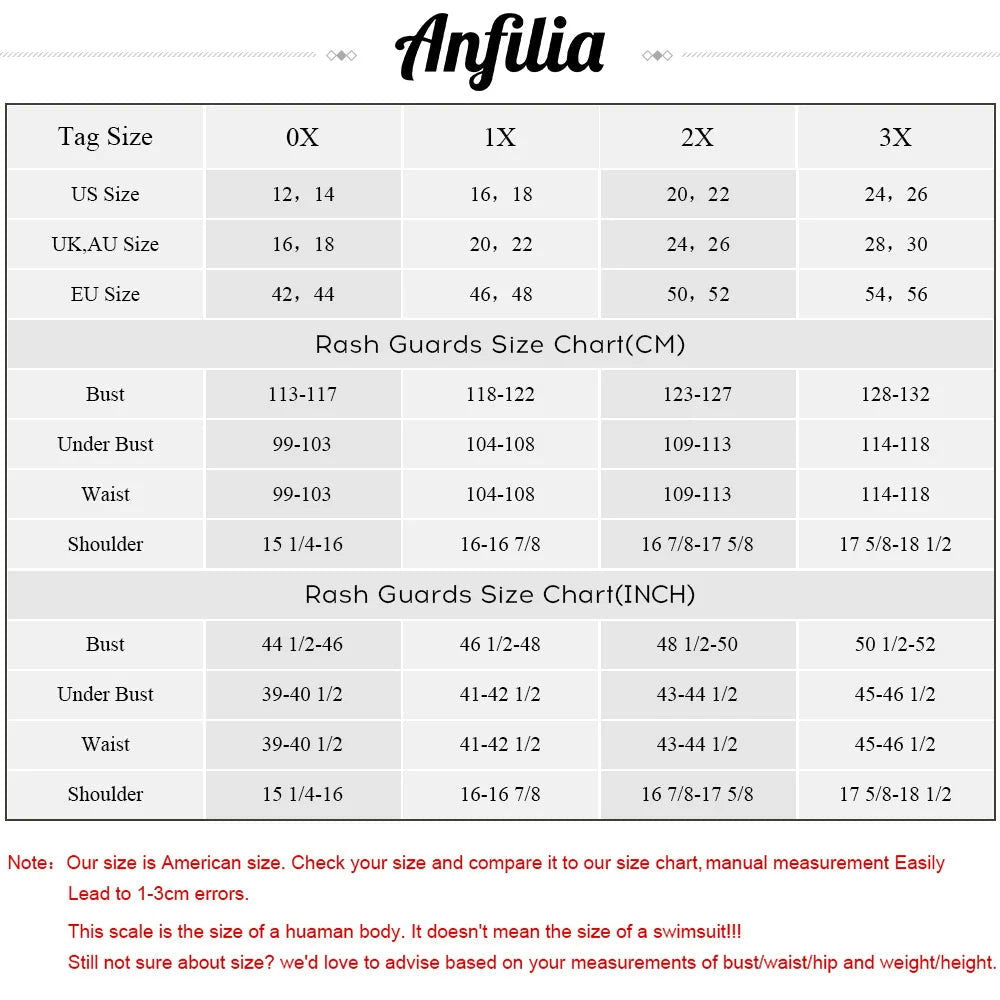 Anfilia Women's Rashgurd Top Plus Size Long Sleeves Zipper Swimming Shirts UPF50+ UV-Protection Rash Guard - Slobuy