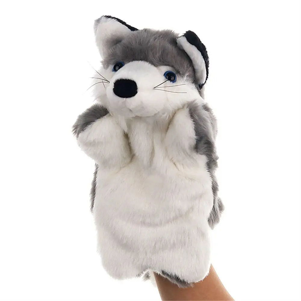 Animal Hand Puppet Cat Dolls Plush Hand Doll Puppets for Telling Story Cartoon Plush Toys - Slobuy