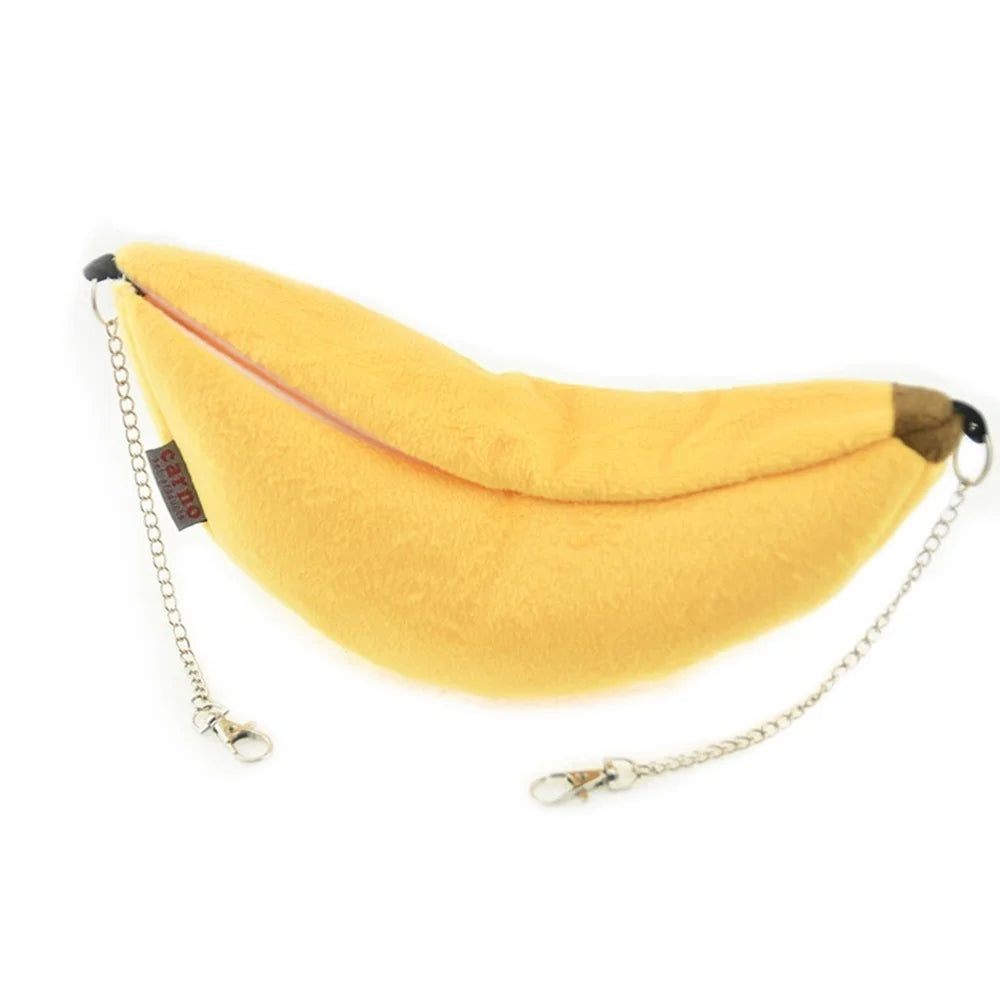 Animals Design Pet Banana Hamster Rat Hammock Cage House Nest  Hamster Warm House  Small Animal Hammock - Slobuy