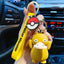 Anime Action Figure Pikachu Psyduck Charmander Snorlax Squirtle Bag Keyring Pendant Birthday Gifts Anime llaveros Keychain - Slobuy