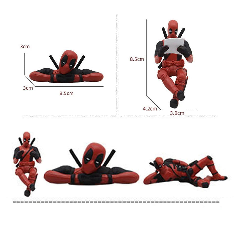 Anime Deadpool 2 Action Figure Sitting lying Posture Model Anime X-Men Mini Doll Decoration Collection Figurine Gifts - Slobuy