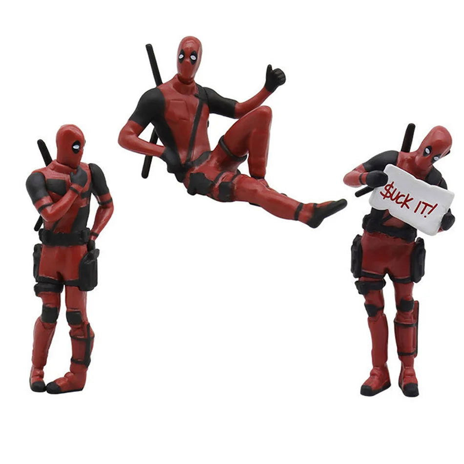 Anime Deadpool 2 Action Figure Sitting lying Posture Model Anime X-Men Mini Doll Decoration Collection Figurine Gifts - Slobuy