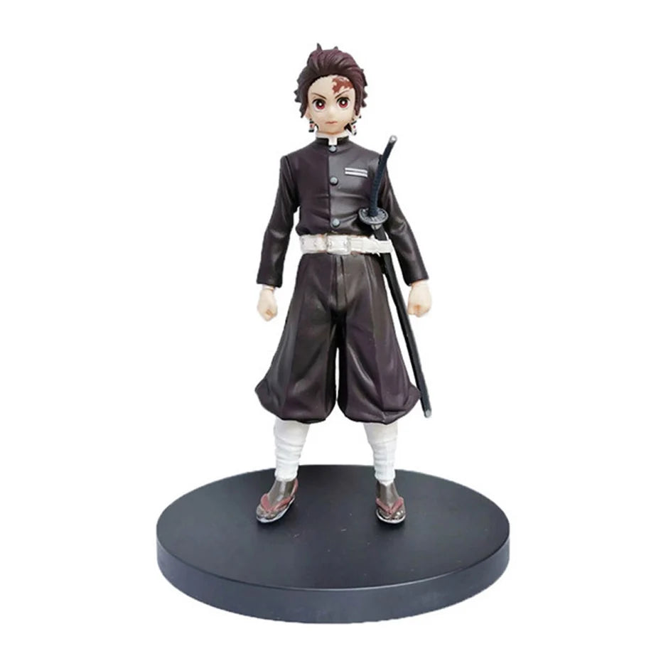 Anime Demon Slayer Figure Kamado Tanjirou Nezuko Action Figures PVC Model Toys Zenitsu Figurine Inosuke Kimetsu No Yaiba Figura - Slobuy