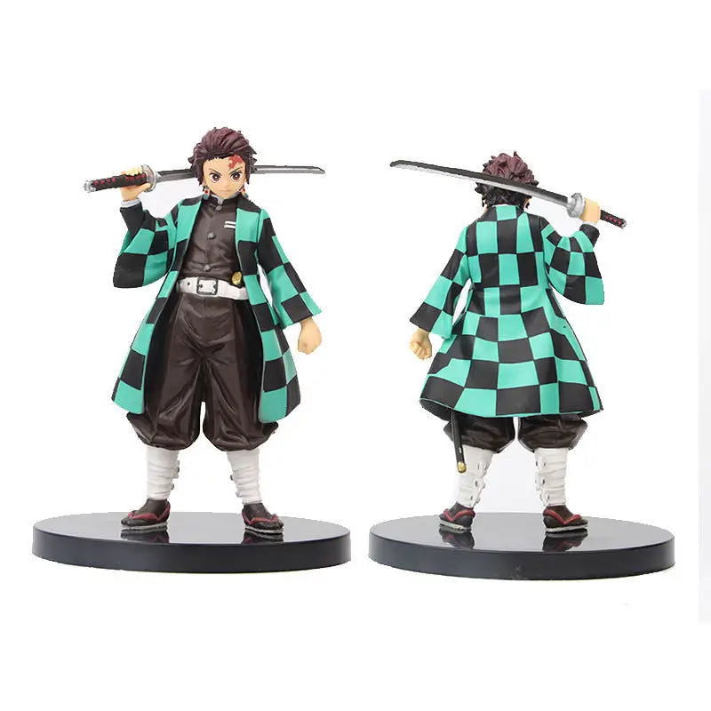 Anime Demon Slayer Figure Kamado Tanjirou Nezuko Action Figures PVC Model Toys Zenitsu Figurine Inosuke Kimetsu No Yaiba Figura - Slobuy