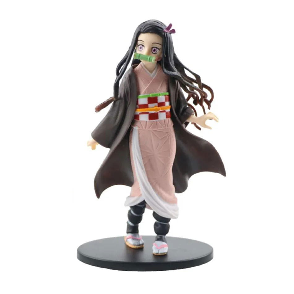 Anime Demon Slayer Kimetsu no Yaiba figure Kamado Tanjirou Action Figure Agatsuma Zenitsu Nezuko Warrior PVC Model Toys - Slobuy