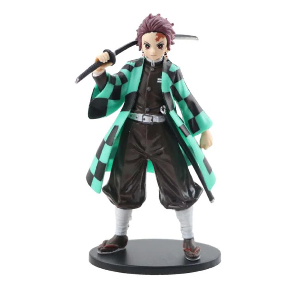 Anime Demon Slayer Kimetsu no Yaiba figure Kamado Tanjirou Action Figure Agatsuma Zenitsu Nezuko Warrior PVC Model Toys - Slobuy