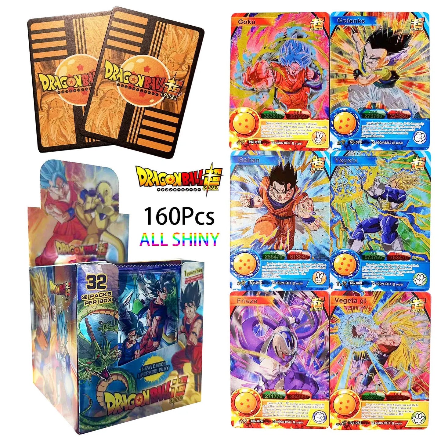 Anime Dragon Ball Cards Son Goku Saiyan Vegeta TCG Rare ShinyTrading Proxy Collection Card for KidsToy Gifts Game Cards - Slobuy