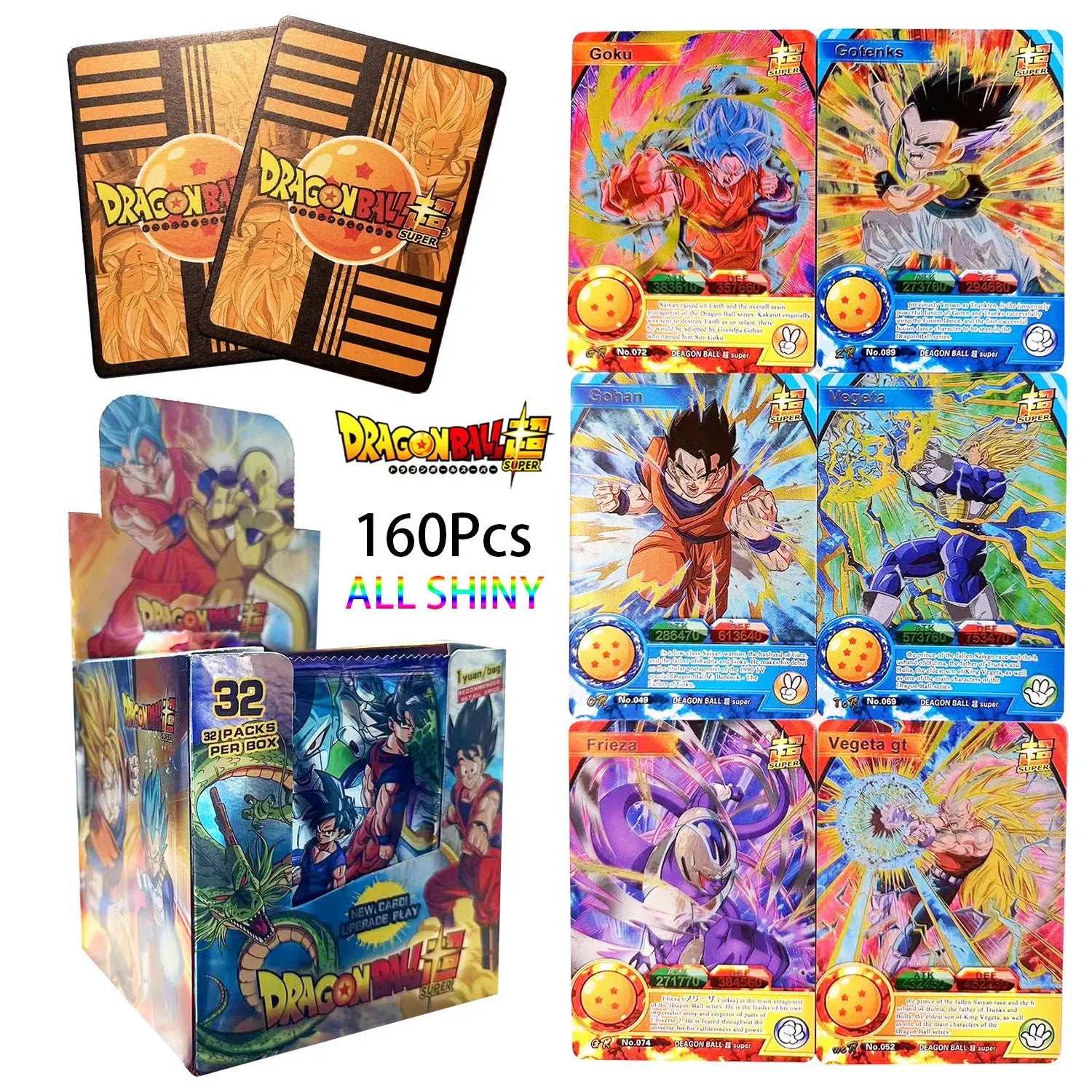 Anime Dragon Ball Cards Son Goku Saiyan Vegeta TCG Rare ShinyTrading Proxy Collection Card for KidsToy Gifts Game Cards - Slobuy