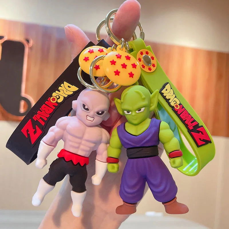 Anime Dragon Ball Keychain Fashion Jewelry Son Goku Vegeta Piccolo Action Figures 8CM PVC Key Ring for Men Women Bag Pendant - Slobuy