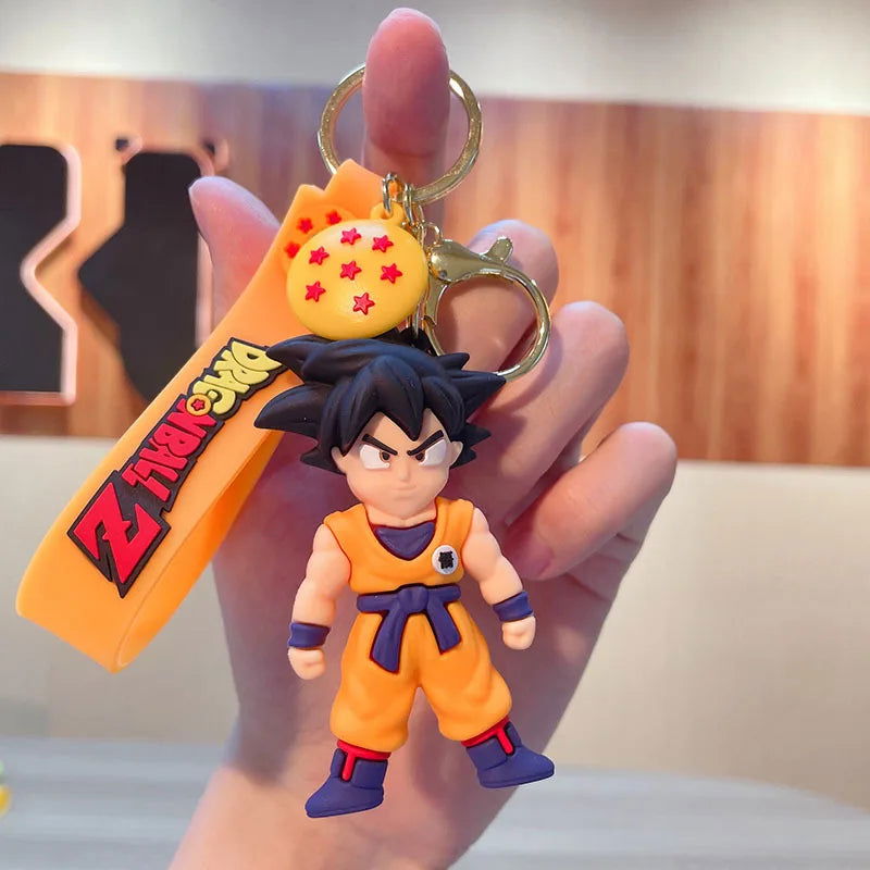 Anime Dragon Ball Keychain Fashion Jewelry Son Goku Vegeta Piccolo Action Figures 8CM PVC Key Ring for Men Women Bag Pendant - Slobuy