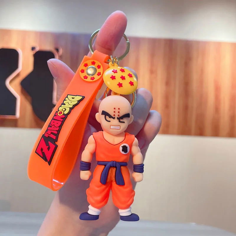 Anime Dragon Ball Keychain Fashion Jewelry Son Goku Vegeta Piccolo Action Figures 8CM PVC Key Ring for Men Women Bag Pendant - Slobuy
