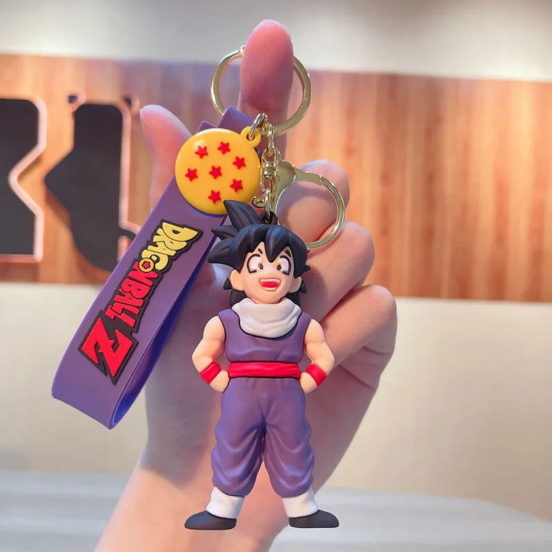 Anime Dragon Ball Keychain Fashion Jewelry Son Goku Vegeta Piccolo Action Figures 8CM PVC Key Ring for Men Women Bag Pendant - Slobuy