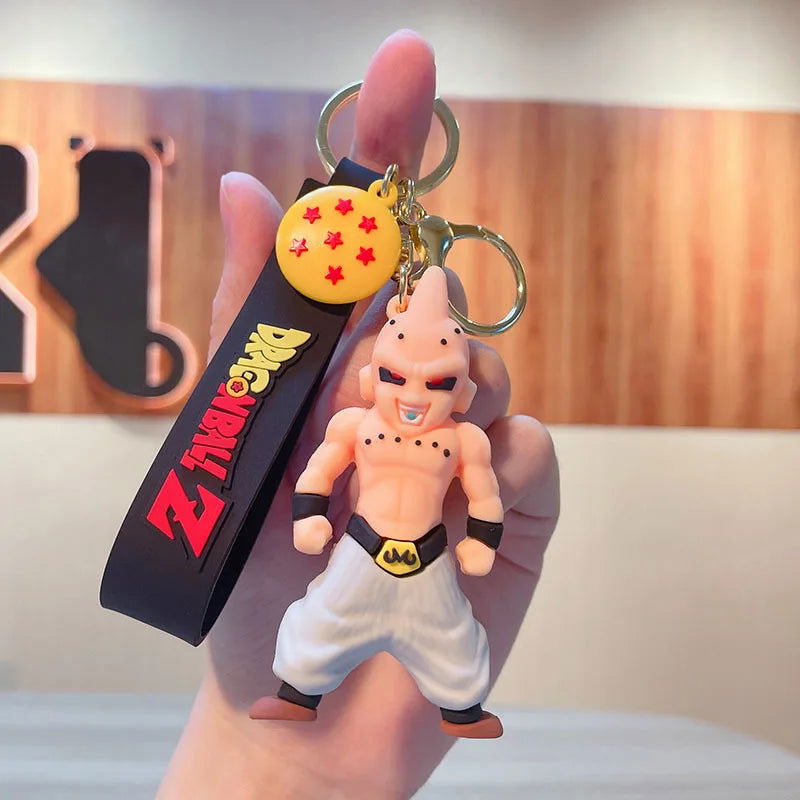 Anime Dragon Ball Keychain Fashion Jewelry Son Goku Vegeta Piccolo Action Figures 8CM PVC Key Ring for Men Women Bag Pendant - Slobuy