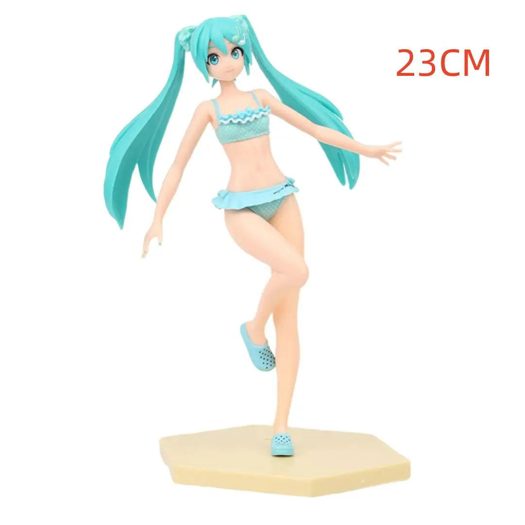 Anime Figure Wedding Dress Hatsune Miku Action Figures Kawaii Swimsuit Vocaloid PVC Collectible Model Toys Girl Gift - Slobuy