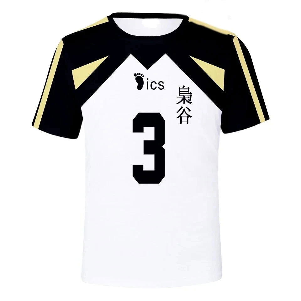 Anime Haikyuu Cosplay Men T-Shirt Karasuno High School Hinata Shoyo Kageyama Tobio Volleyball Uniform Funny Tshirts Boy Clothing - Slobuy