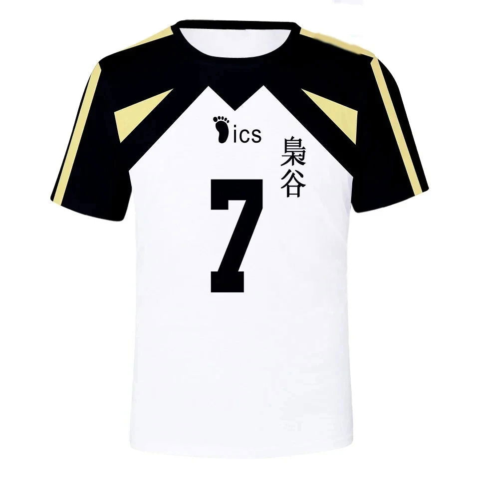 Anime Haikyuu Cosplay Men T-Shirt Karasuno High School Hinata Shoyo Kageyama Tobio Volleyball Uniform Funny Tshirts Boy Clothing - Slobuy