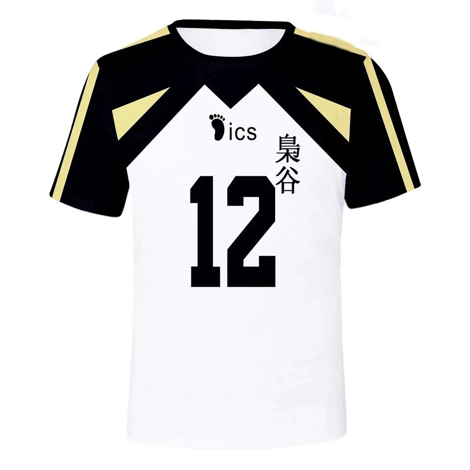 Anime Haikyuu Cosplay Men T-Shirt Karasuno High School Hinata Shoyo Kageyama Tobio Volleyball Uniform Funny Tshirts Boy Clothing - Slobuy
