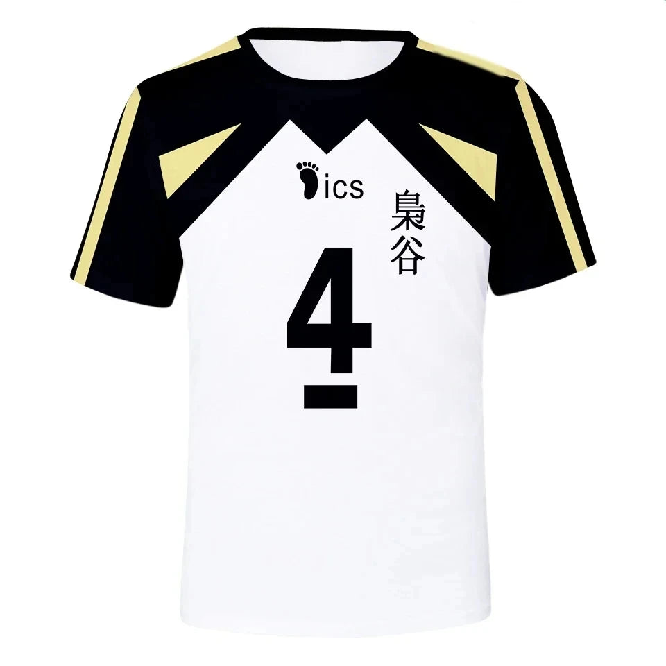 Anime Haikyuu Cosplay Men T-Shirt Karasuno High School Hinata Shoyo Kageyama Tobio Volleyball Uniform Funny Tshirts Boy Clothing - Slobuy