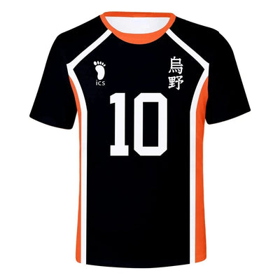 Anime Haikyuu Cosplay T Shirt Men Karasuno High School Hinata Shoyo Kageyama Tobio Volleyball Uniform Funny Tshirts Boy Clothing - Slobuy