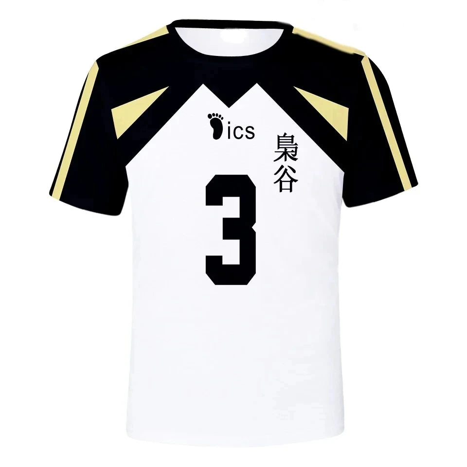 Anime Haikyuu Cosplay T Shirt Men Karasuno High School Hinata Shoyo Kageyama Tobio Volleyball Uniform Funny Tshirts Boy Clothing - Slobuy