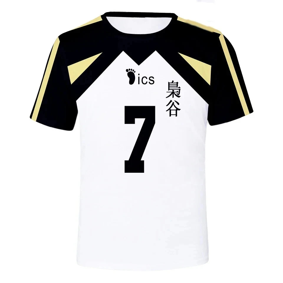 Anime Haikyuu Cosplay T Shirt Men Karasuno High School Hinata Shoyo Kageyama Tobio Volleyball Uniform Funny Tshirts Boy Clothing - Slobuy