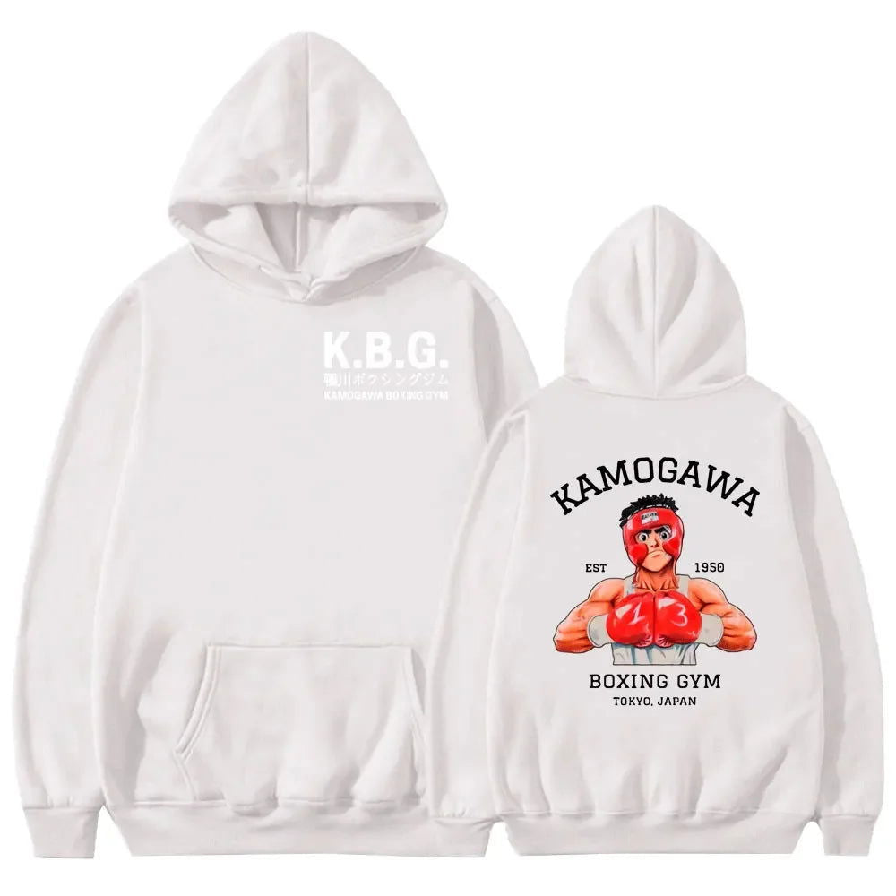 Anime Hajime No Ippo Kamogawa Boxing Gym Hoodie Women Men Sweatshirt Sport Coat KGB Graphic Clothing Harajuku Streetwear Tops - Slobuy