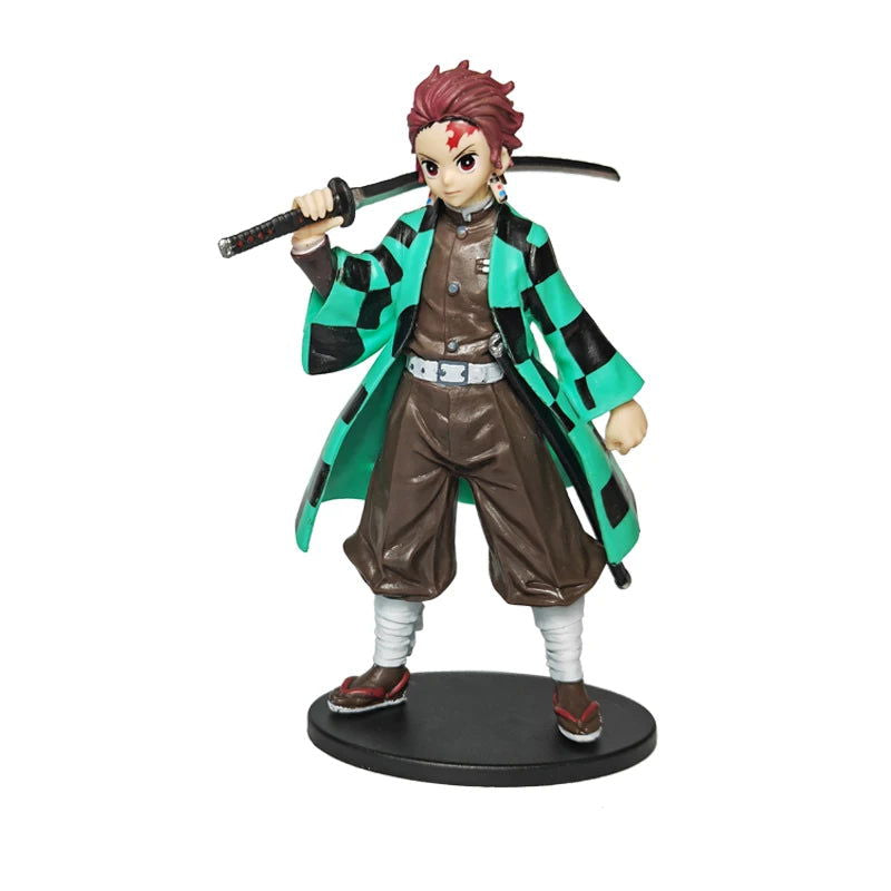 Anime Kamado Tanjirou Nezuko Demon Slayer Figure Action Figures PVC Model Toys Zenitsu Figurine Inosuke Kimetsu No Yaiba Figura - Slobuy