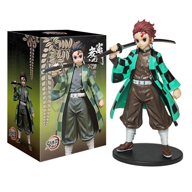 Anime Kamado Tanjirou Nezuko Demon Slayer Figure Action Figures PVC Model Toys Zenitsu Figurine Inosuke Kimetsu No Yaiba Figura - Slobuy