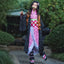 Anime Nezuko Cosplay Costume Kimono Devil Hunter Kamado Nezuko Costume Wig Womens Girls Kimono Uniform Clothes - Slobuy