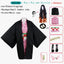 Anime Nezuko Cosplay Costume Kimono Devil Hunter Kamado Nezuko Costume Wig Womens Girls Kimono Uniform Clothes - Slobuy