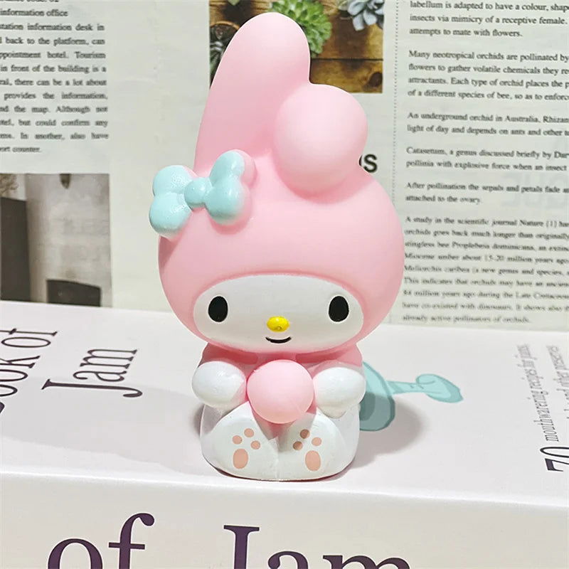 Anime Sanrio Blow Bubbles Doll Kuromi My Melody Cinnamoroll Stress Vent Relief Cartoon Hand Pinch Toy Kawaii Soft Ornament Gift - Slobuy