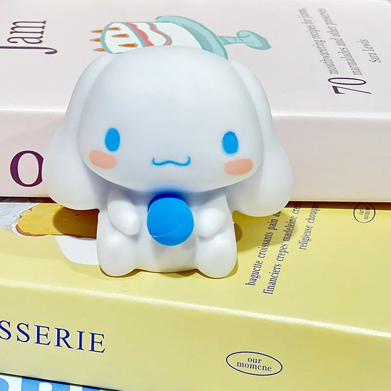 Anime Sanrio Blow Bubbles Doll Kuromi My Melody Cinnamoroll Stress Vent Relief Cartoon Hand Pinch Toy Kawaii Soft Ornament Gift - Slobuy