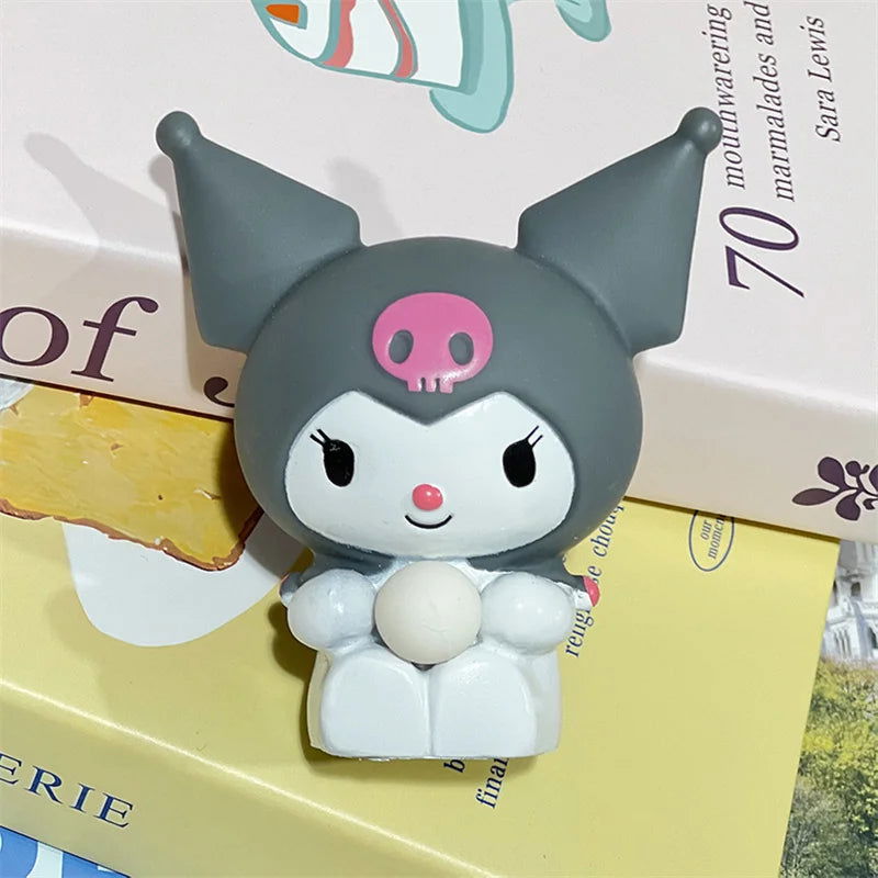 Anime Sanrio Blow Bubbles Doll Kuromi My Melody Cinnamoroll Stress Vent Relief Cartoon Hand Pinch Toy Kawaii Soft Ornament Gift - Slobuy