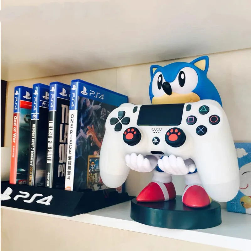 Anime Sonic Figure Hedgehog Phone Holder Switch PS4 PS5 Xbox Game Controller Holder Action Figure Model Toys Children Fans Gift - Slobuy