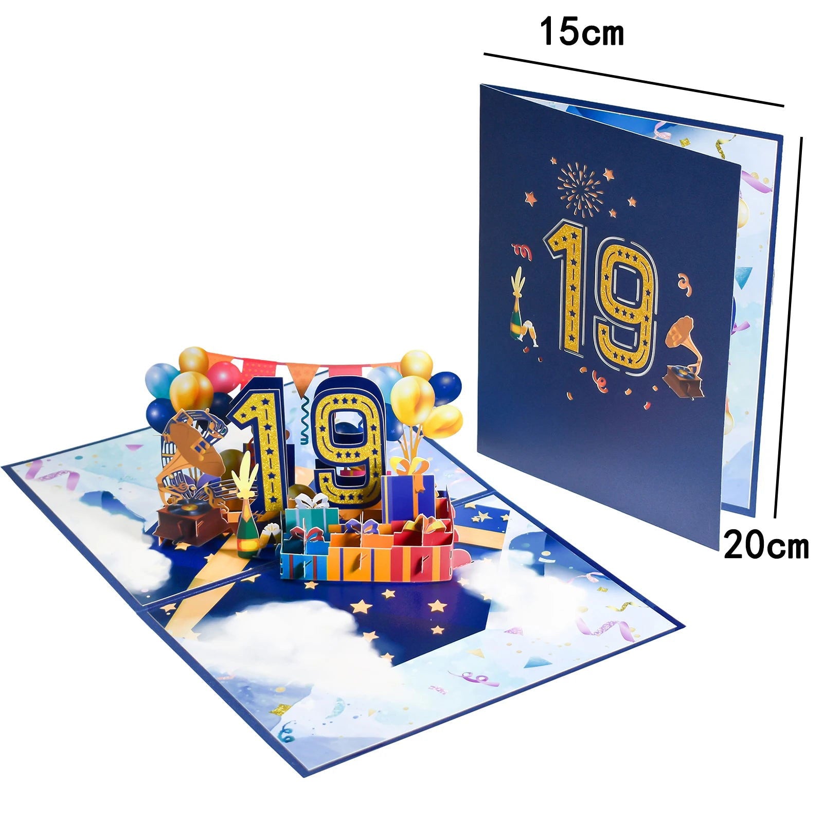 Anniversary Card, Pop Up 1st 18th 21th Birthday Card, Anniversary Number Greeting Cards for Wedding Wife Husband Girlfriend - Slobuy