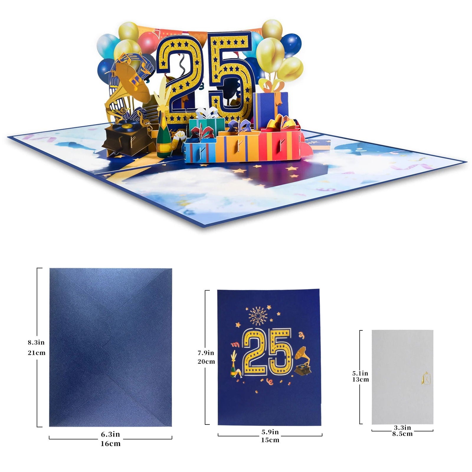 Anniversary Card, Pop Up 1st 18th 21th Birthday Card, Anniversary Number Greeting Cards for Wedding Wife Husband Girlfriend - Slobuy
