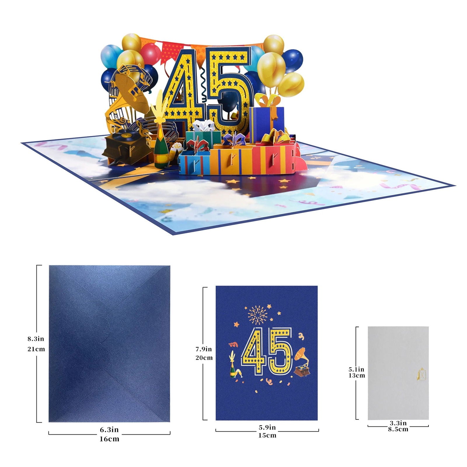 Anniversary Card, Pop Up 1st 18th 21th Birthday Card, Anniversary Number Greeting Cards for Wedding Wife Husband Girlfriend - Slobuy