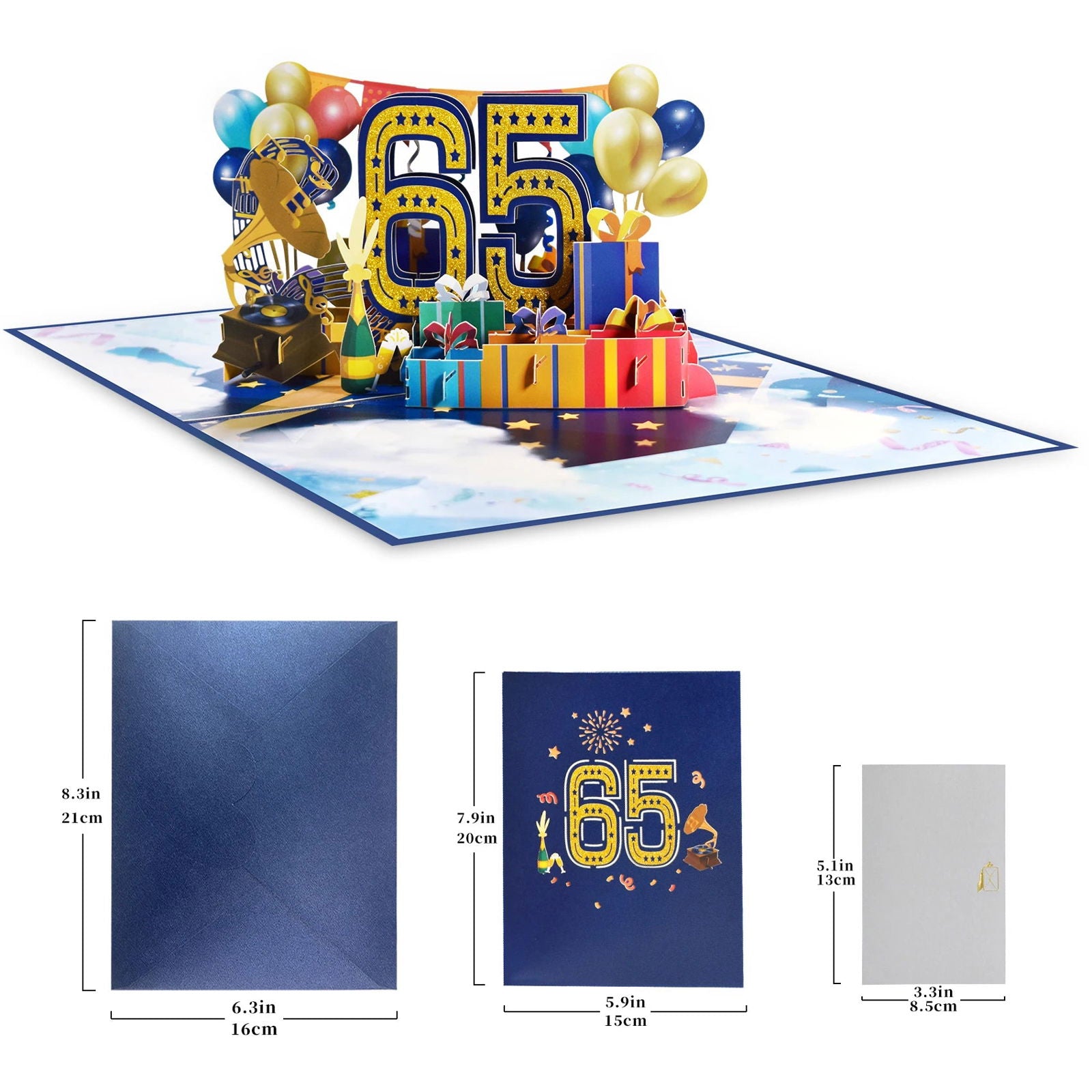 Anniversary Card, Pop Up 1st 18th 21th Birthday Card, Anniversary Number Greeting Cards for Wedding Wife Husband Girlfriend - Slobuy