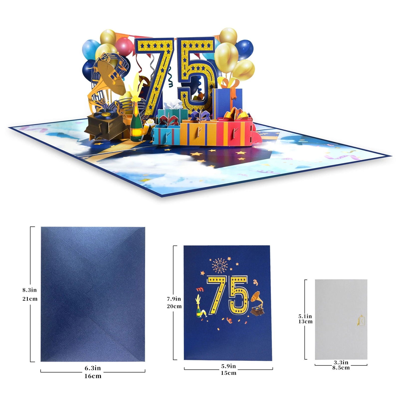Anniversary Card, Pop Up 1st 18th 21th Birthday Card, Anniversary Number Greeting Cards for Wedding Wife Husband Girlfriend - Slobuy