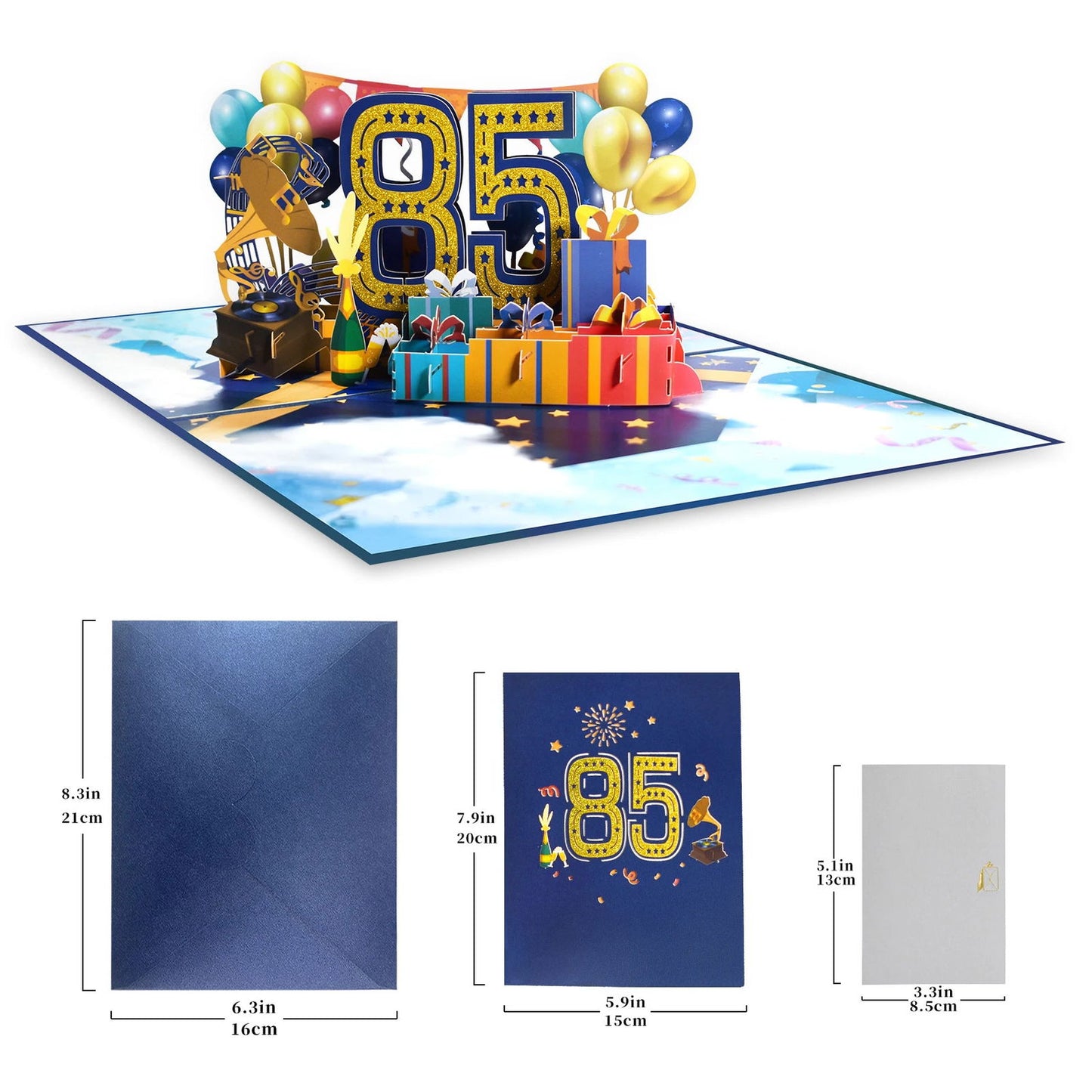 Anniversary Card, Pop Up 1st 18th 21th Birthday Card, Anniversary Number Greeting Cards for Wedding Wife Husband Girlfriend - Slobuy