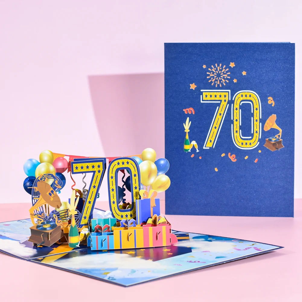 Anniversary Card, Pop Up 1st 18th 21th Birthday Card, Anniversary Number Greeting Cards for Wedding Wife Husband Girlfriend - Slobuy