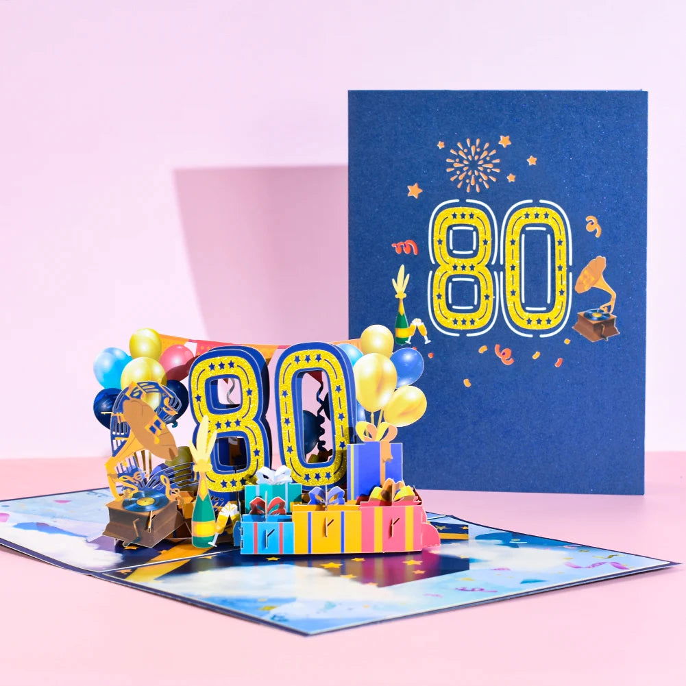 Anniversary Card, Pop Up 1st 18th 21th Birthday Card, Anniversary Number Greeting Cards for Wedding Wife Husband Girlfriend - Slobuy
