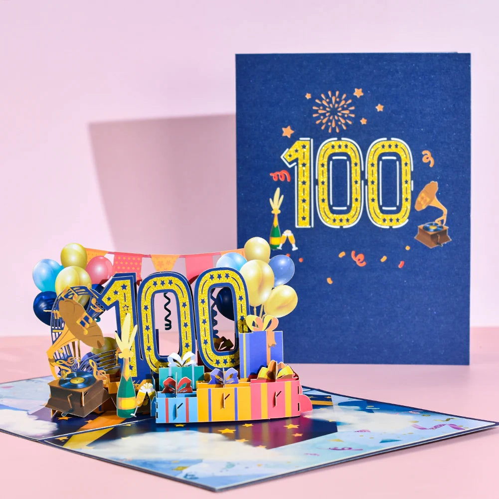 Anniversary Card, Pop Up 1st 18th 21th Birthday Card, Anniversary Number Greeting Cards for Wedding Wife Husband Girlfriend - Slobuy