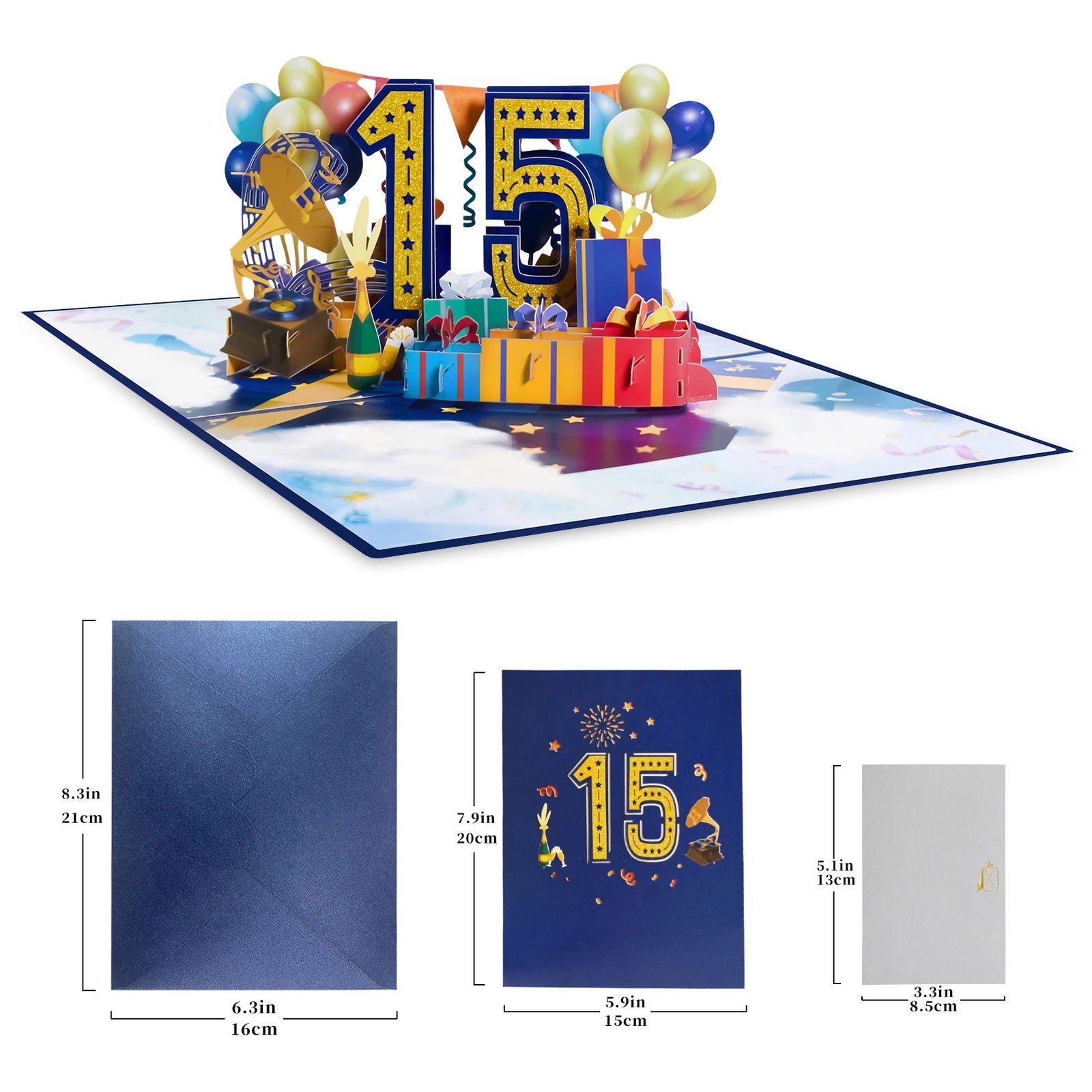 Anniversary Card, Pop Up 1st 18th 21th Birthday Card, Anniversary Number Greeting Cards for Wedding Wife Husband Girlfriend - Slobuy